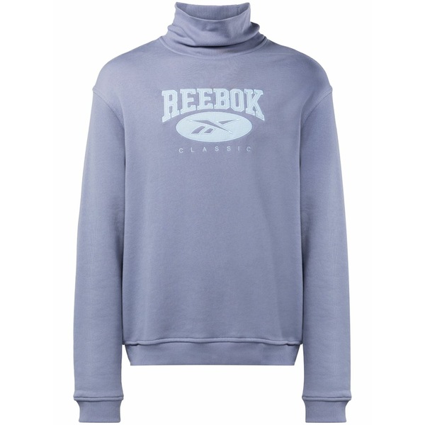 リーボック メンズ 編み物\u0026スウェーター アウター Logo-appliqu?? roll-neck sweatshirt Purple