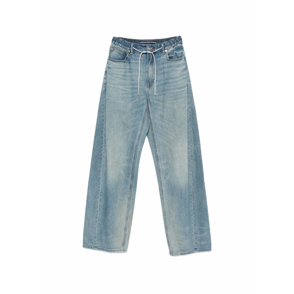 アレキサンダーワン レディース デニムパンツ ボトムス Elasticated-waistband jeans Blue|asty