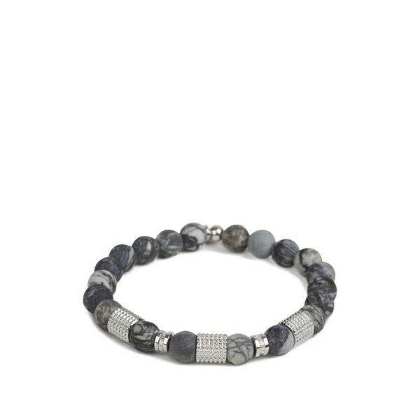 タテオシアン メンズ ブレスレット・バングル・アンクレット 添え物 Beaded charm-detail bracelet Silver