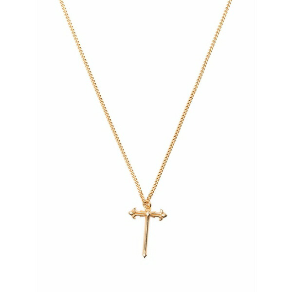 エマニュエレ ビコッキ メンズ 頸飾り・チョー鉄道車両 添え物 Cross-pendant polished-finish necklace Gold