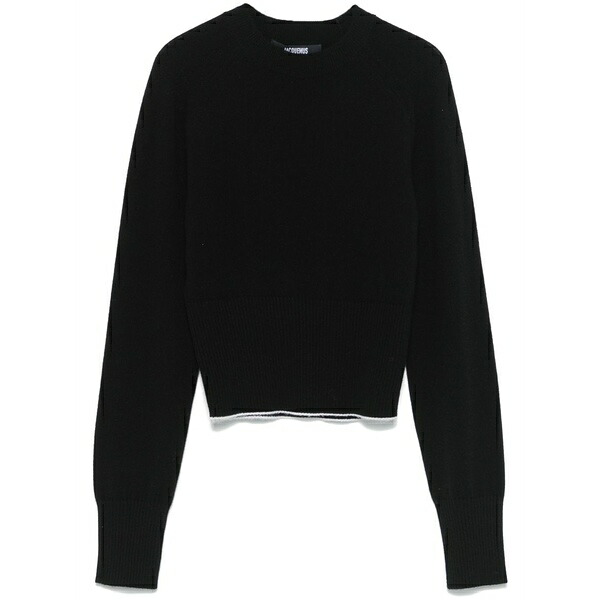 ジャクエムス レディース 編み物\u0026プルオーバー アウター La maille soglia sweater Black