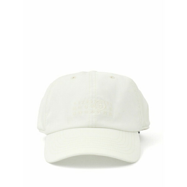 マルタンマルジェラ メンズ かぶり笠 佩び物 Logo baseball cap  White
