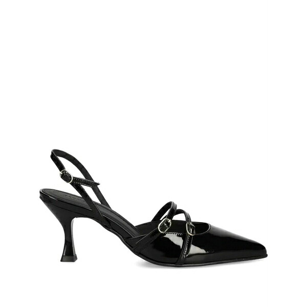 アロハス レディース パンプス シューズ 75粍 patent-leather slingback pumps Black