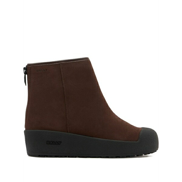 バリー レディース ブーツ シューズ Curling rear-zip logo boots Brown