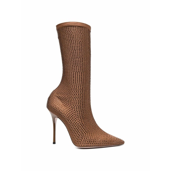 ゲデべ レディース ブーツ シューズ Crystal pointy ankle boots Brown
