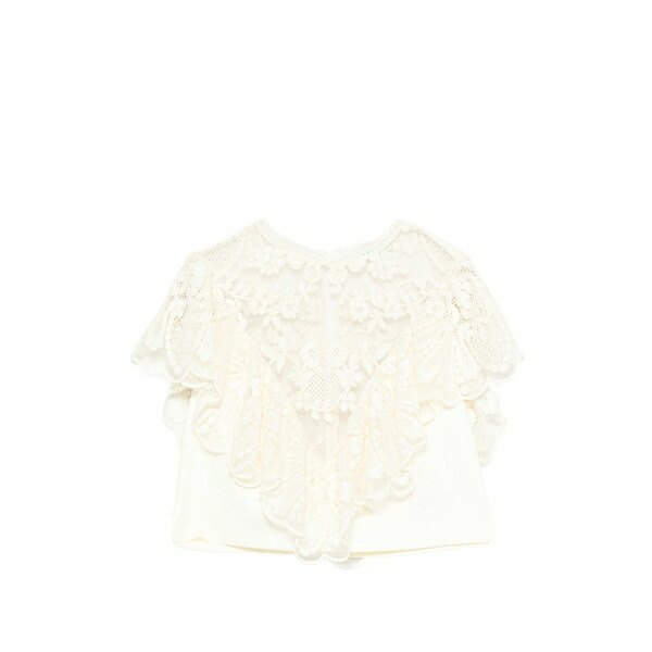 サンドロ レディース シャツ トップス Lace-detail blouse Neutrals