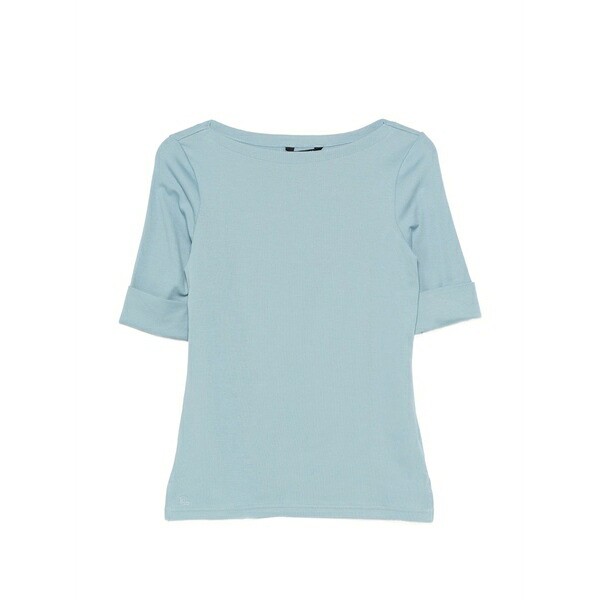ラルフローレン レディース Tシャツ トップス Boat-neck t-shirt Blue｜asty