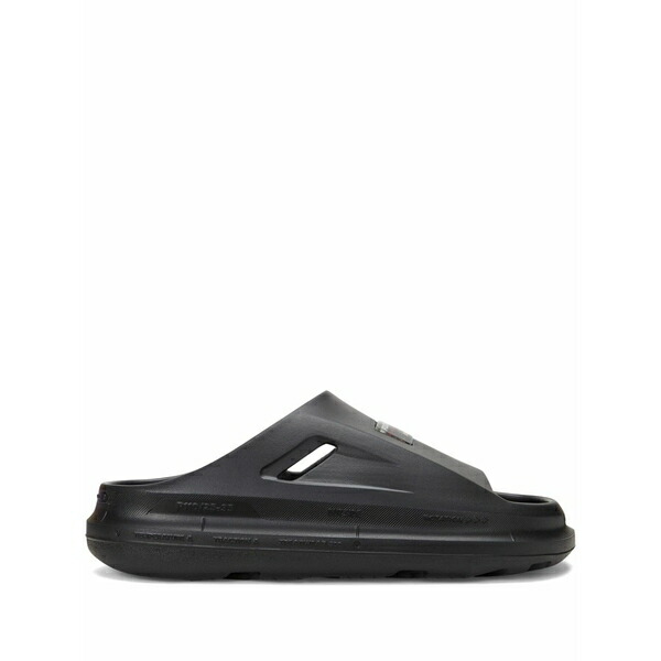 ラルフローレン メンズ サンダル シューズ Logo-patch slides Black