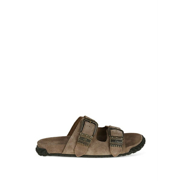 アッシュ レディース サンダル シューズ Buckle-strap flat sandals Brown|asty