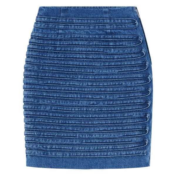 ヴェルサーチ レディース スコート ボトムス Denim mini skirt Blue