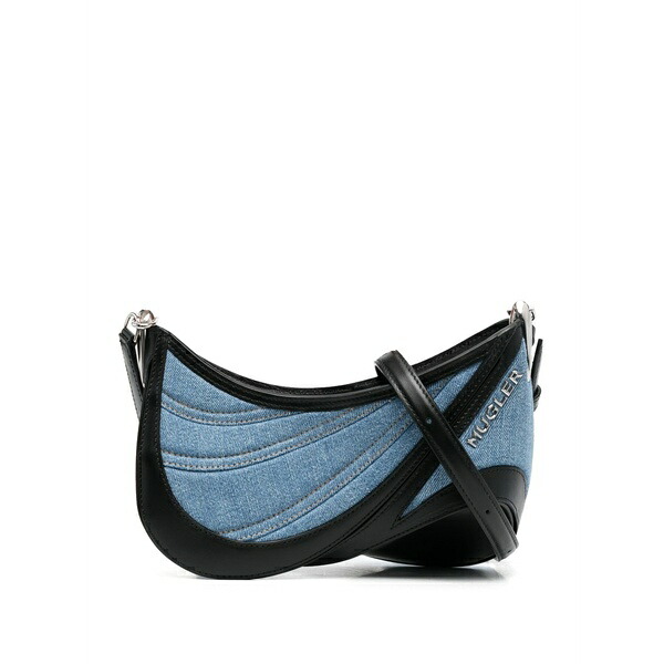 マグラー レディース ショルダーバッグ バッグ Small spiral curve 01 denim bag Blue｜asty