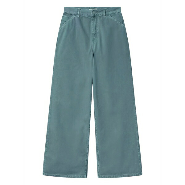 鉄道車両ハート型 レディース ジーンズズボン下 ボトムス Cargo wide-leg jeans Green