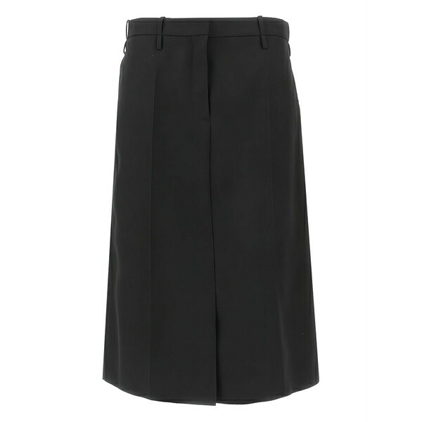 ジル・サンダー レディース スコート ボトムス Pleated MIDI skirt Black