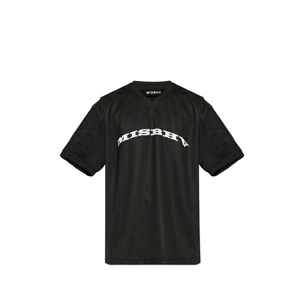 ミスビヘイブ メンズ プルオーバー トップス V-neck panelled t-shirt Black