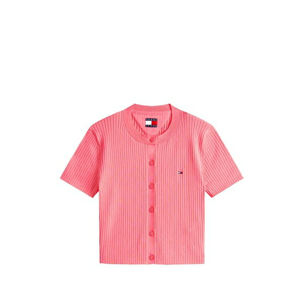トミー ヒルフィガー レディース ジレー アウター Short-sleeve cardigan Pink