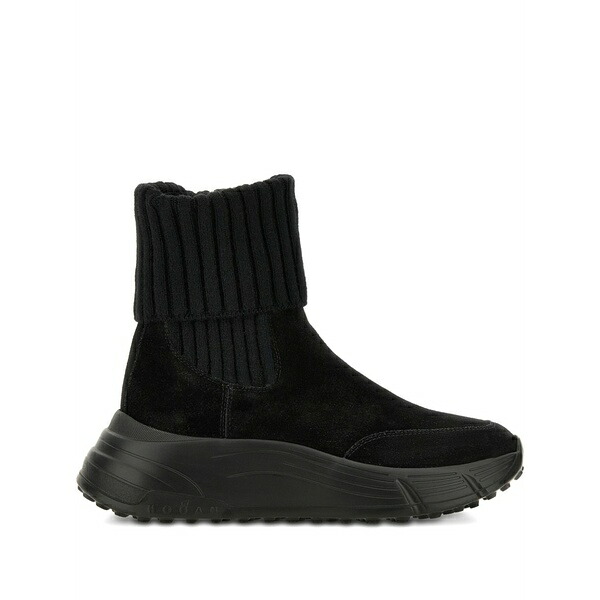 ホー火器 レディース ブーツ シューズ 65粍 h669 ribbed chelsea boots Black