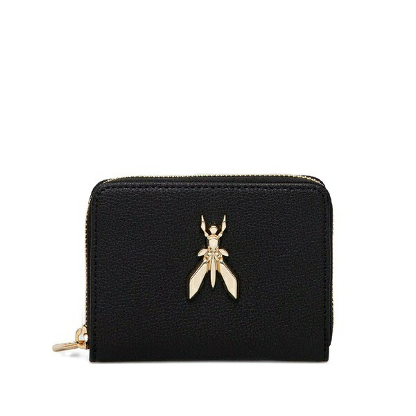パトリツィア ペペ レディース 紙入れ 付属品 Fly-motif zip wallet Black