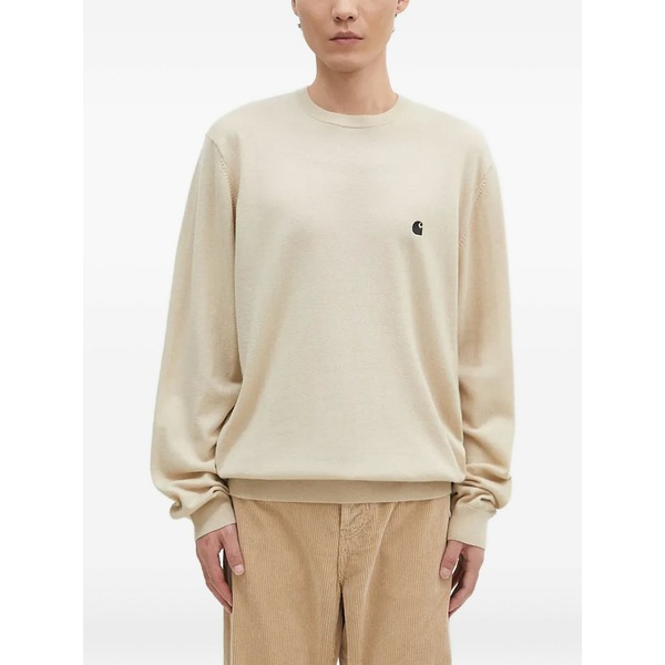 鉄道車両ハート形 メンズ 編み物\u0026プルオーバー アウター Madison logo crew-neck sweater Neutrals