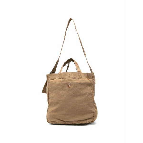 ラルフローレン メンズ トートバッグ 御徒面子 Embroidered tote bag Neutrals