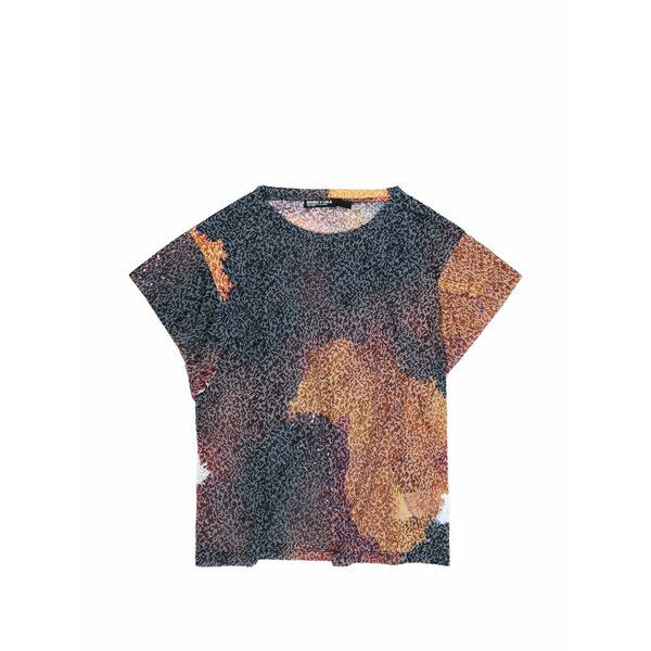 ビンバ イ ローラ レディース プルオーバー トップス Printed short-sleeve t-shirt Blue