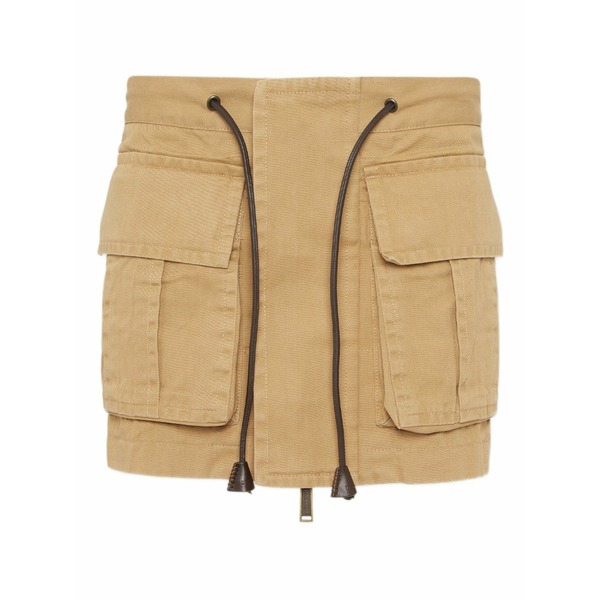 ディースクエアード レディース スコート ボトムス Drawstring-waist mini skirt  Brown