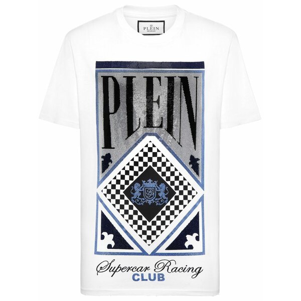 フィリップ飾り気の無い メンズ プルオーバー トップス Racing club t-shirt White