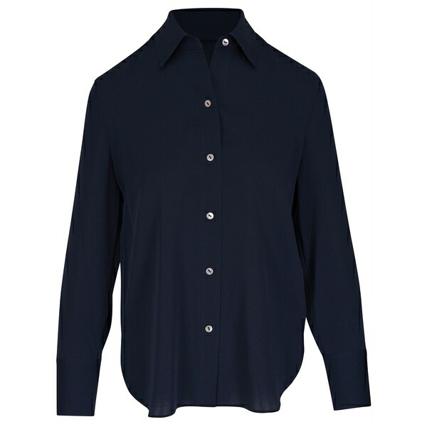ヴィンス レディース プルオーバー トップス Spread-collar shirt Blue