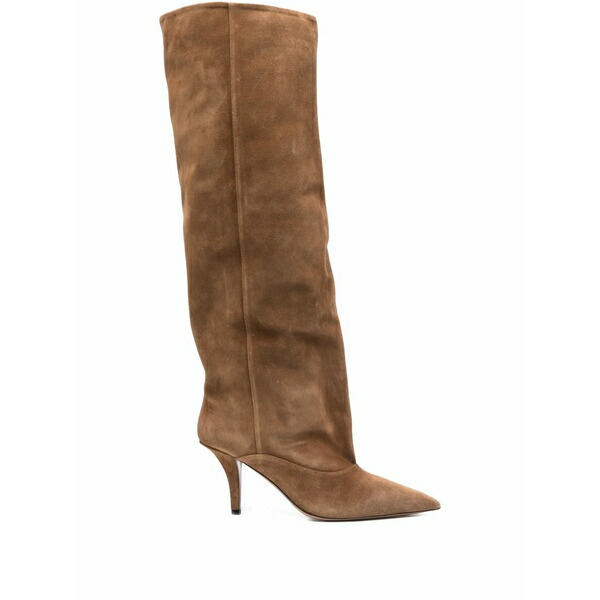 パリテキサス レディース ブーツ シューズ 90mm ines suede knee-high boots Brown|asty