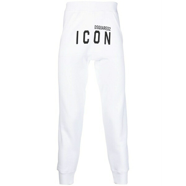ディースクエアード メンズ 心地好いズボン下 ボトムス Icon-print track pants White