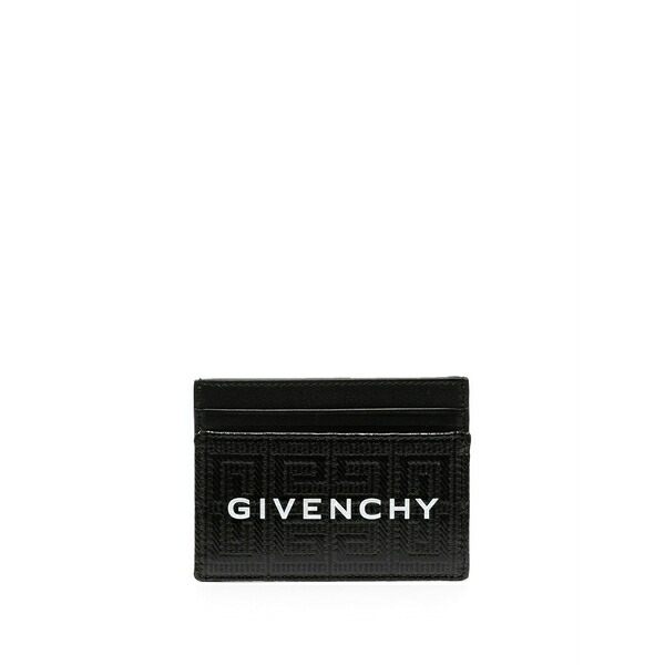 ジバンシー レディース 紙入れ 付属品 Logo-print monogrammed cardholder Black