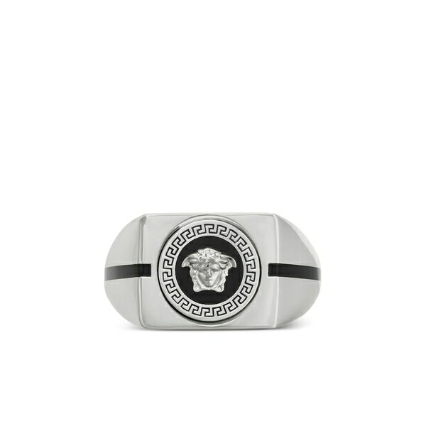 ヴェルサーチ メンズ 輪っか 佩び物 Medusa greca ring Silver