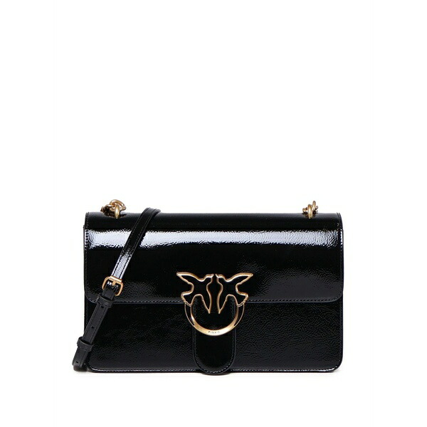 ピンコ レディース ショルダーバッグ 御徒面子 Medium love one crossbody bag Black