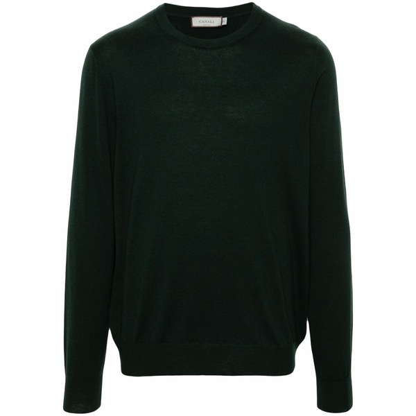 カナーリ メンズ 編み物\u0026プルオーバー アウター Crew-neck sweater Green