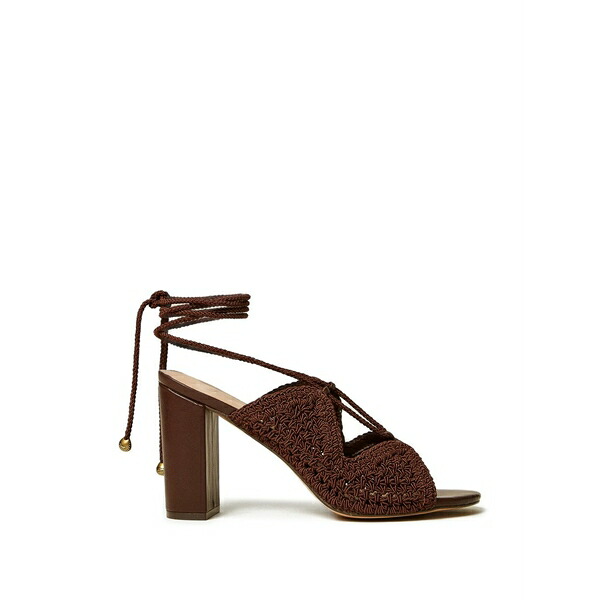 ツイン仕掛ける レディース サンダル シューズ Macrame tie sandals Brown