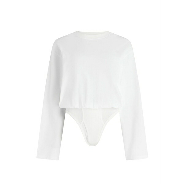 ジャン極点 ゴルチエ レディース ティーシャツ トップス Long sleeves bodysuit White