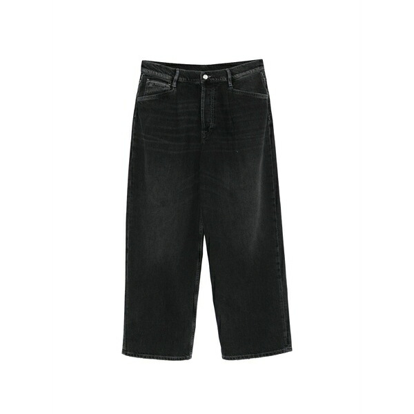 ナイン イン ザ モーニング メンズ デニムパンツ ボトムス Tito logo-patch jeans Black|asty