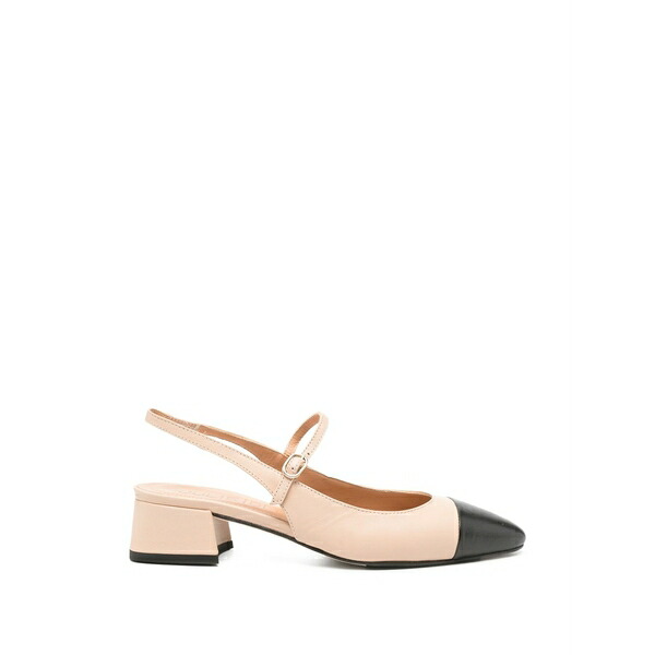 ジュリーディー レディース パンプス シューズ Cap-toe slingback heeled pumps Neutrals