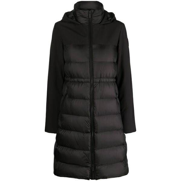 羊毛 分限者 レディース 上衣＆上衣 アウター Panelled hooded coat Black
