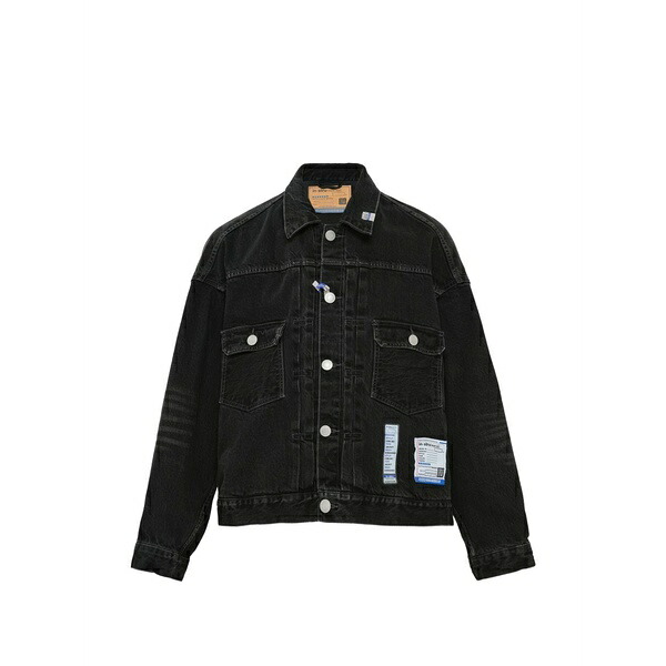 ミハラヤスヒロ メンズ ジャケット&ブルゾン アウター Long-sleeve denim jacket Black|asty