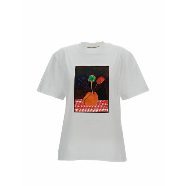 プランシー レディース プルオーバー トップス Graphic-print t-shirt White