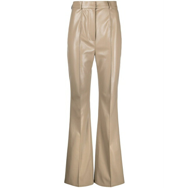 ナヌーシュカ レディース カジュアルパンツ ボトムス Leena high-waist straight-leg trousers Neutrals|asty