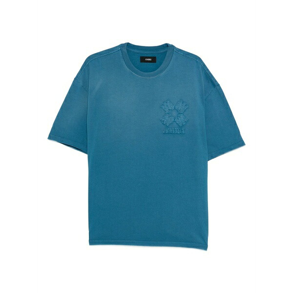 アミリ メンズ Tシャツ トップス Ma quad crew-neck t-shirt Blue｜asty