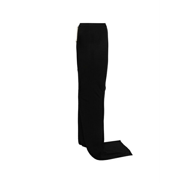 リックオウエンス レディース スカート ボトムス Drawstrings maxi skirt Black|asty