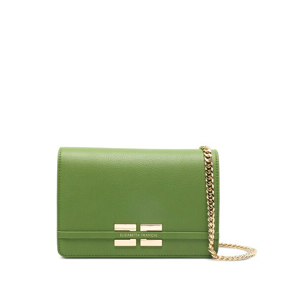 エリザベスフランキ レディース ショルダーバッグ バッグ Logo chain shoulder bag Green