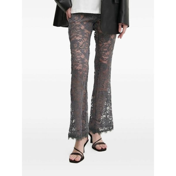 ネバーフリードレスド レディース 心地好いズボン下 ボトムス Lace-trimmed trousers Grey