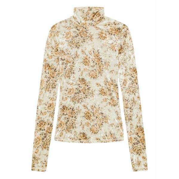 ガニー レディース ニット&セーター アウター Floral roll-necktop Neutrals｜asty