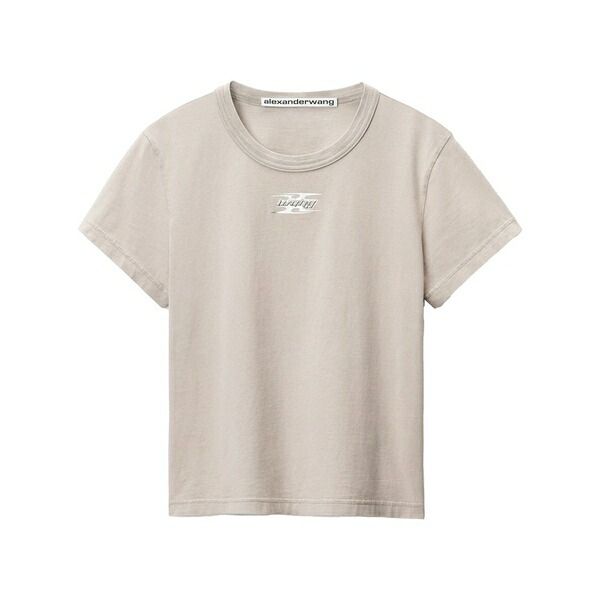 アレキサンダーワン レディース プルオーバー トップス Blade-logo cotton t-shirt Neutrals