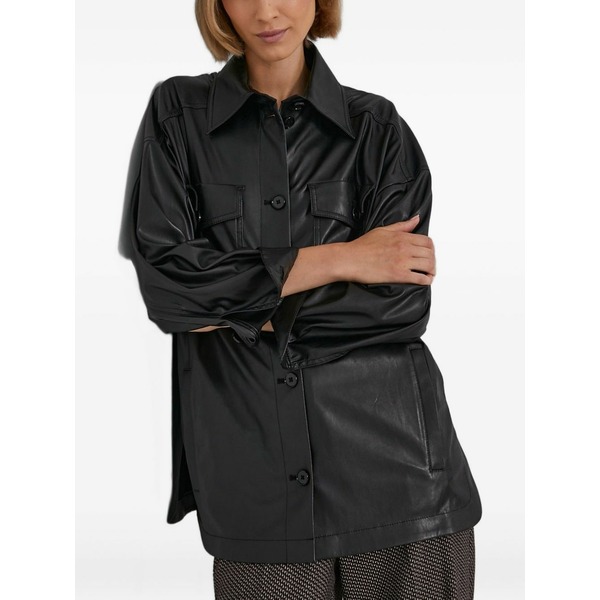 ドライコーン レディース シャツ トップス Button-fastening flap-pocket shirt Black｜asty 40,170円