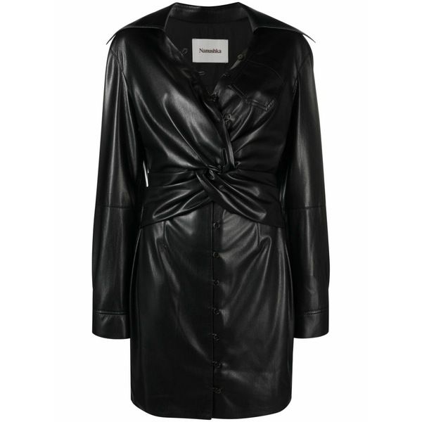 ナヌーシュカ レディース ワンピース トップス Marto faux-leather minidress Black｜asty 76,890円