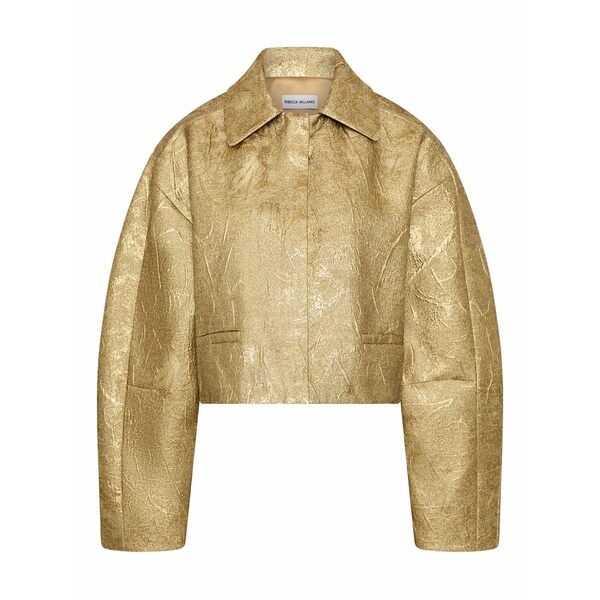 レベッカ・ヴァランス レディース 上衣＆上衣 アウター Solana metallic-effect jacket Gold